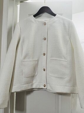 Beautiful J Crew Blazer with Pearl Buttons and Pockets!